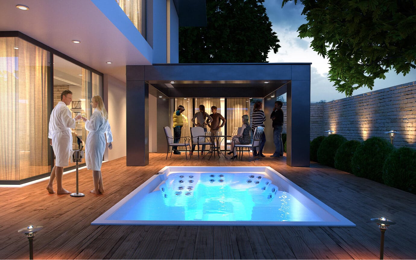 Realizacja basenu i basenu swim spa IDOL SPAS