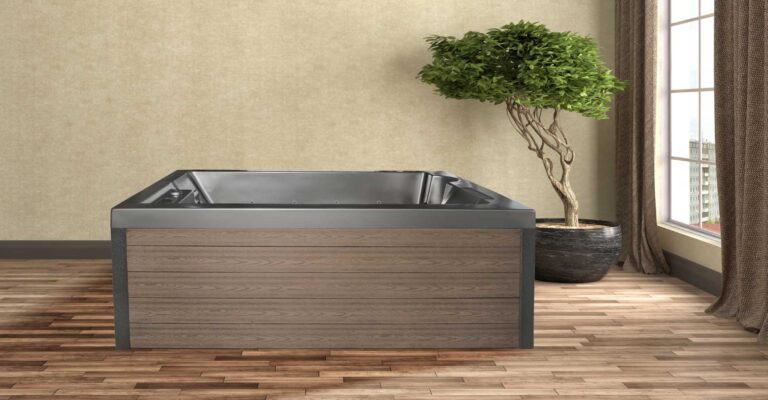 Realizace vířivky IDOL SPAS Sofi u zákazníka – instalace v zahradě